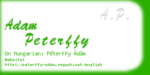 adam peterffy business card